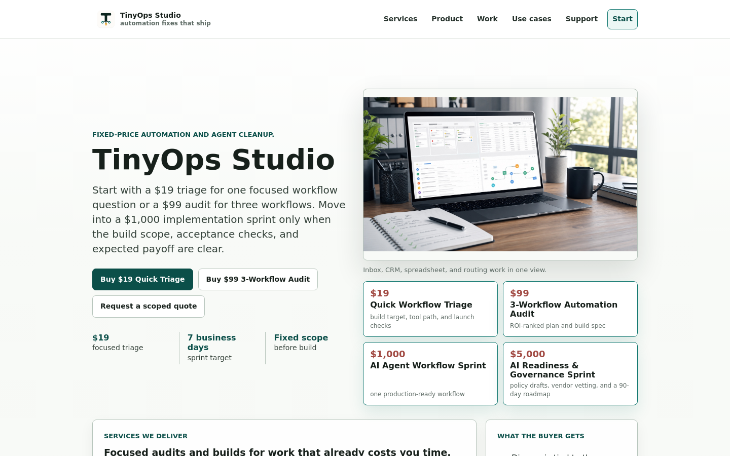 Captured Homepage / Lander
