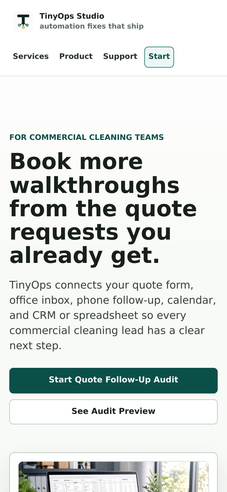 Commercial Cleaning Quote Followup