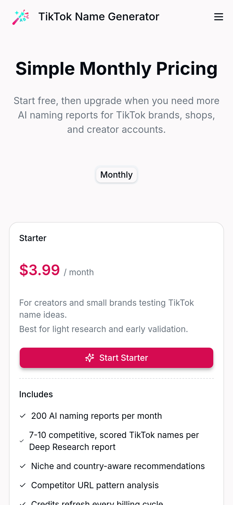 Pricing