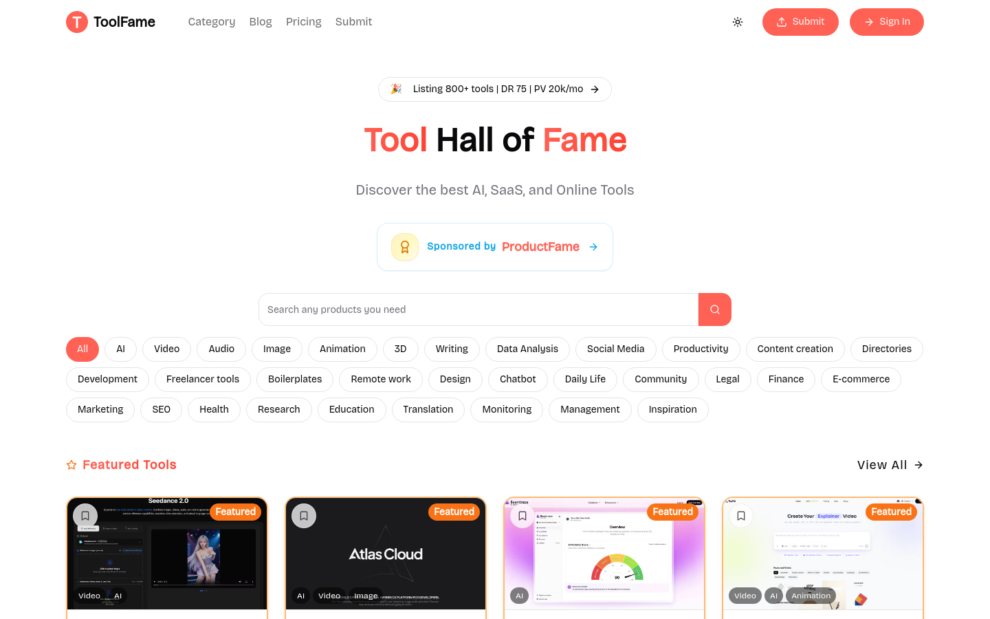 Captured Homepage / Lander