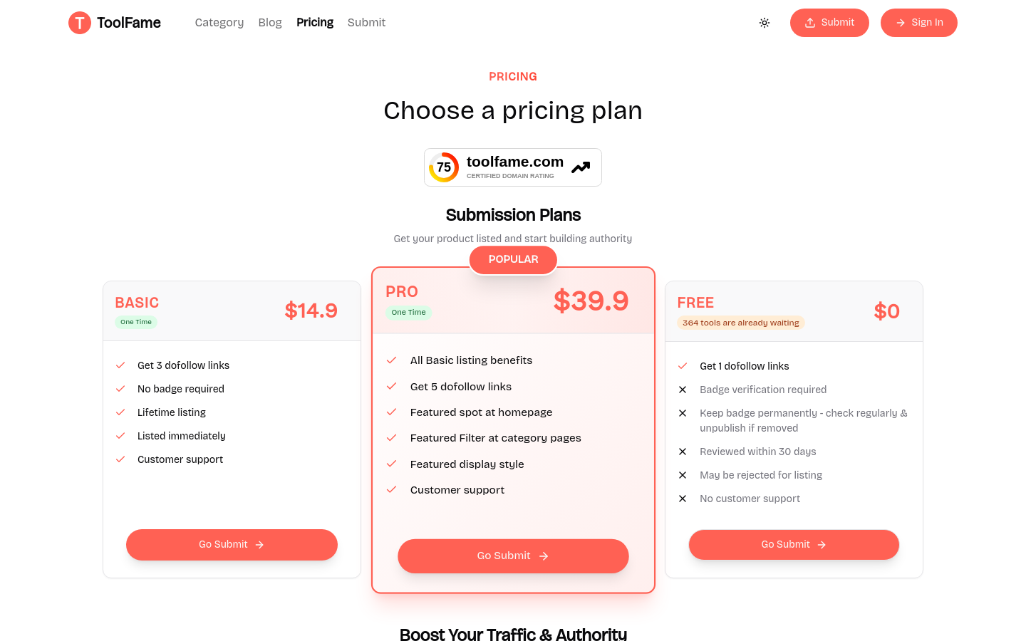Pricing