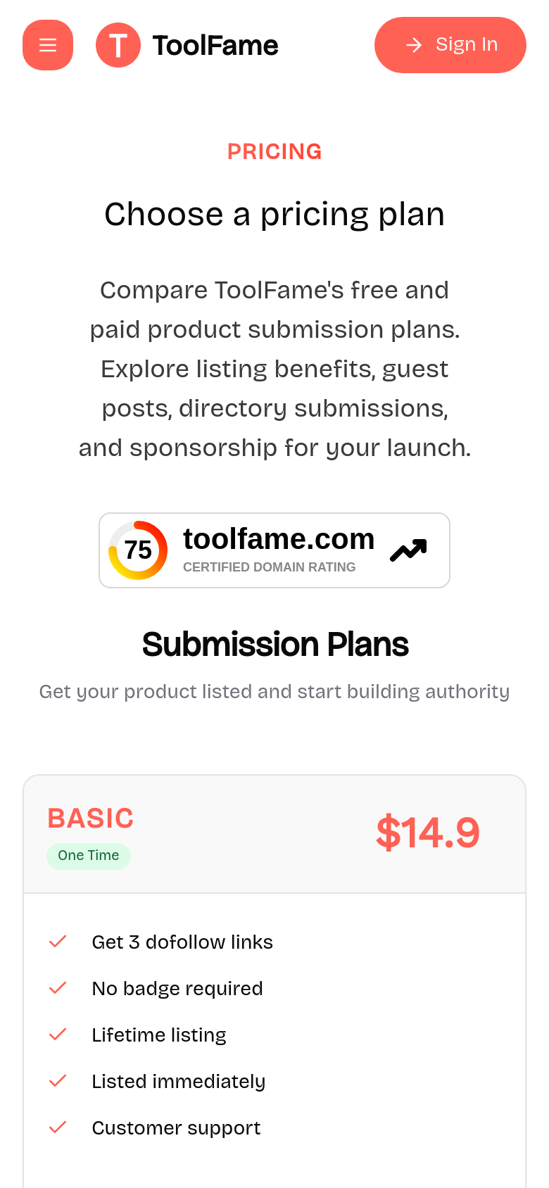 Pricing