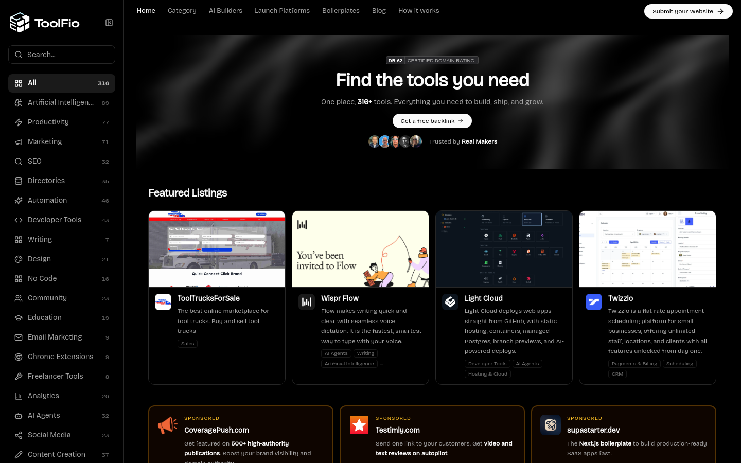 Captured Homepage / Lander