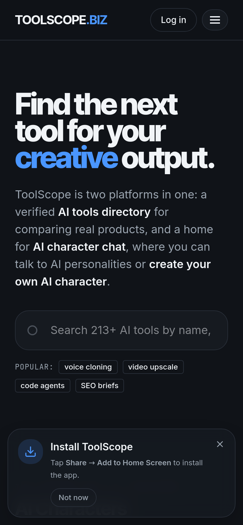 Homepage / Lander