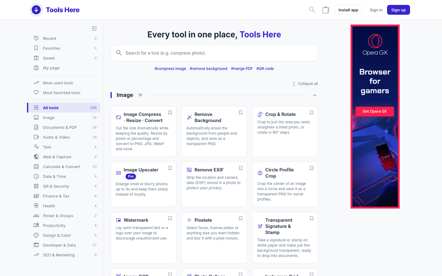 Captured Homepage / Lander