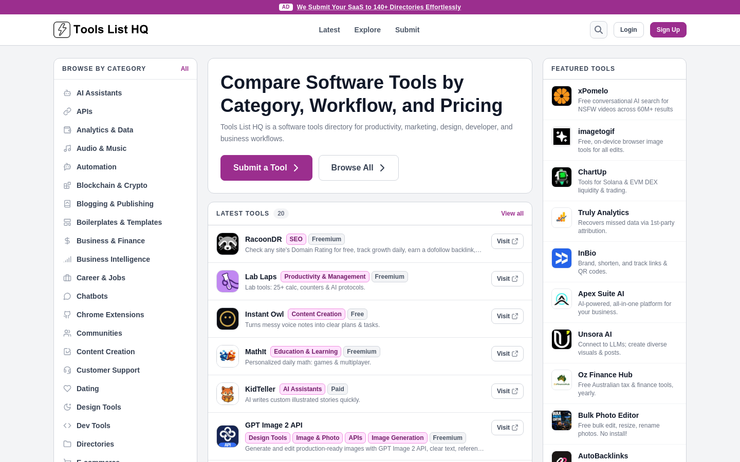 Captured Homepage / Lander