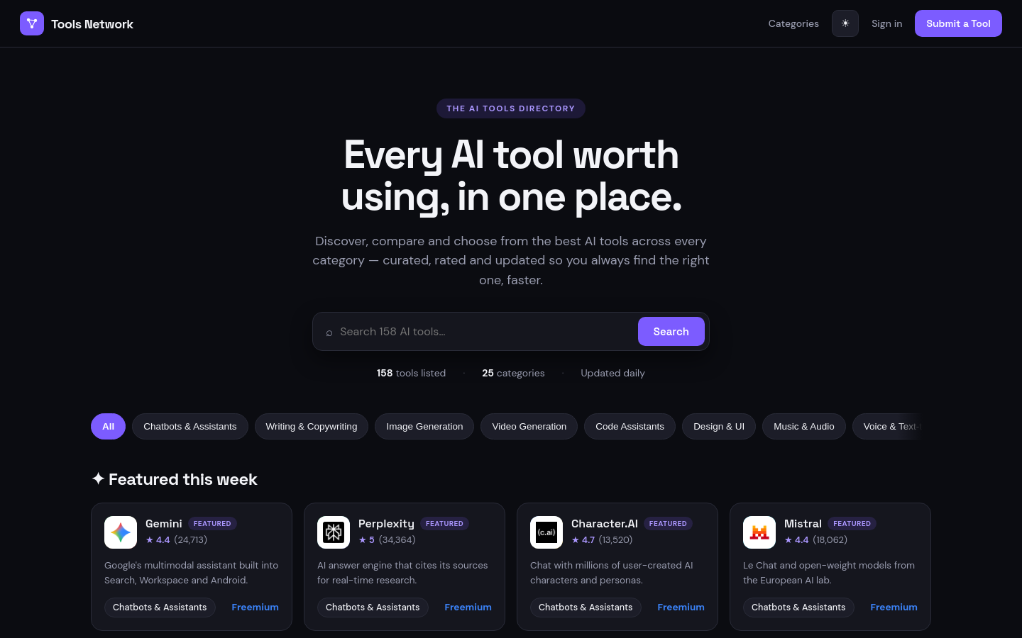 Captured Homepage / Lander