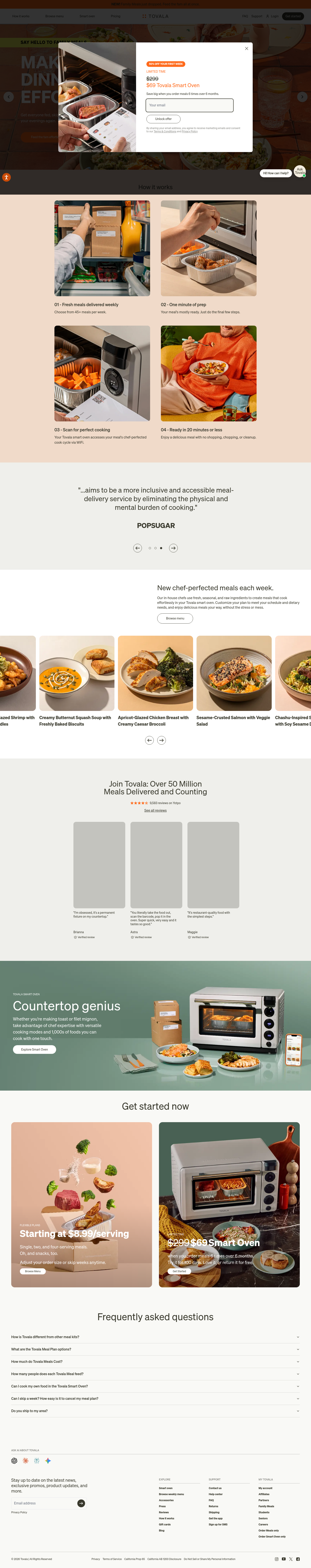 tovala.com — The Pricing Page