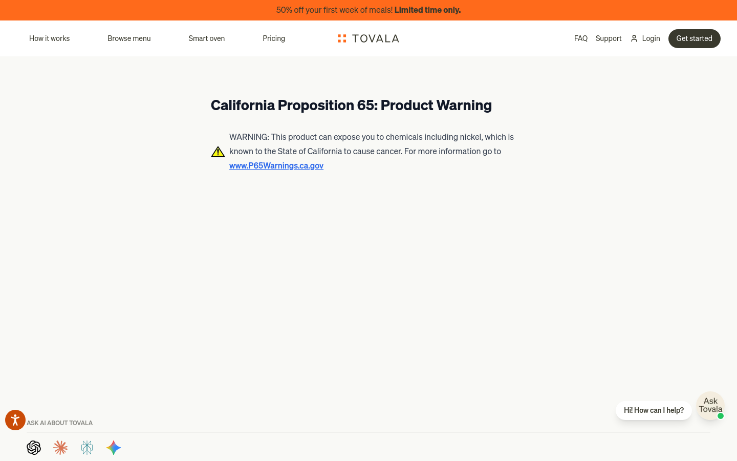 Product Warning