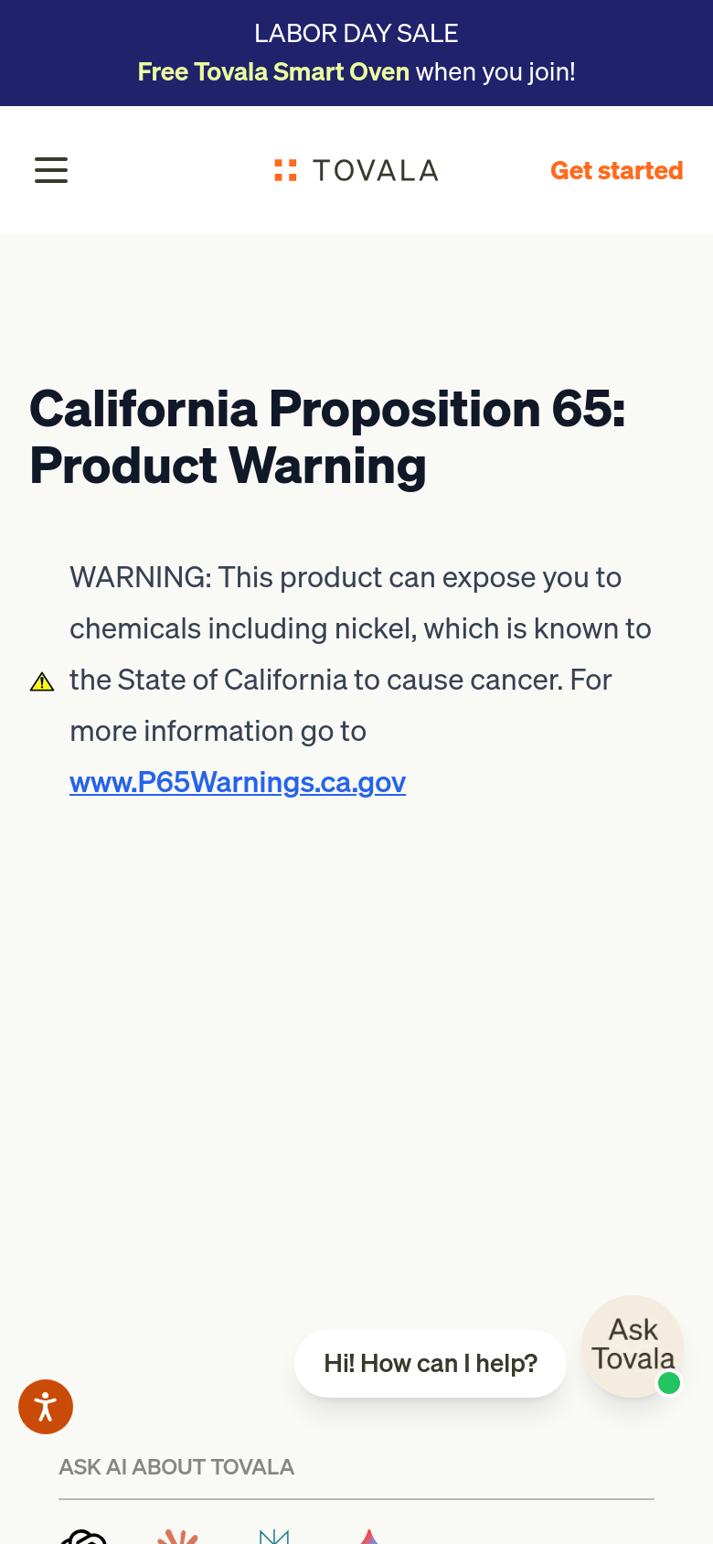 Product Warning