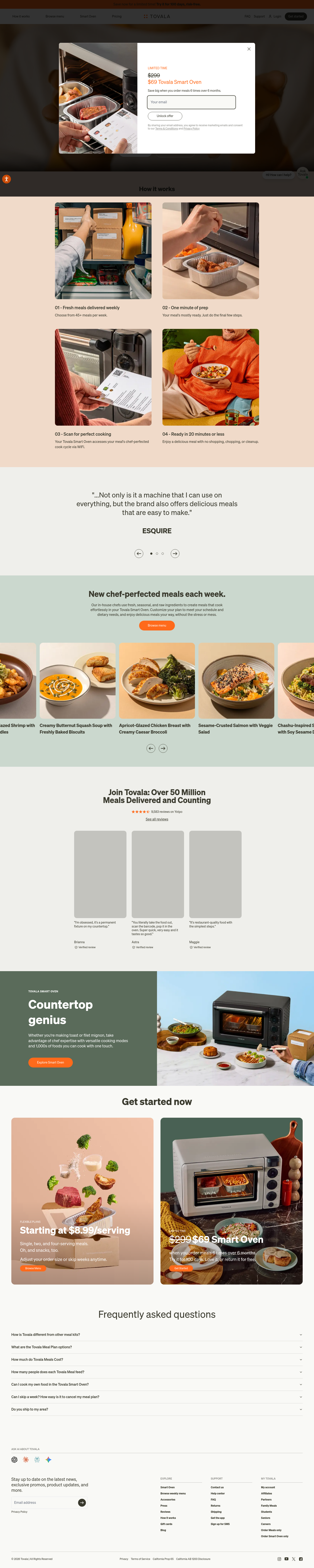 tovala.com — The Pricing Page