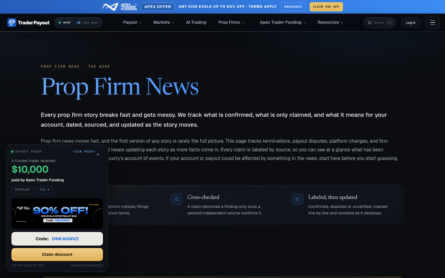 traderpayout.com desktop capture of the first page