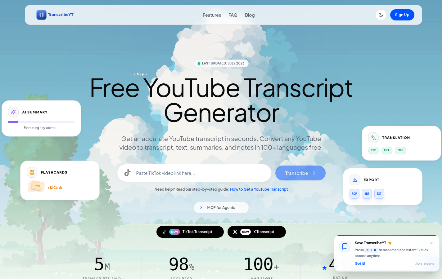 Captured Homepage / Lander