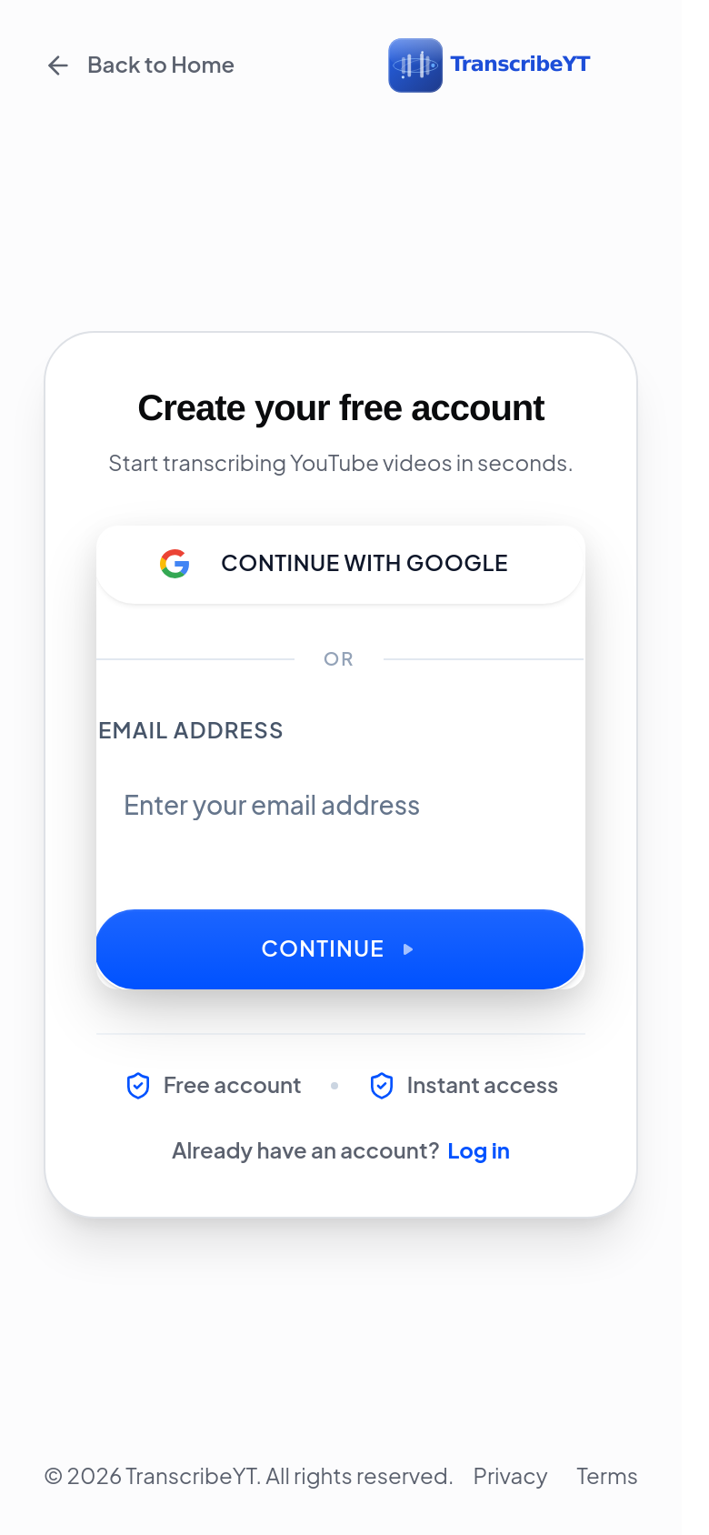 Signup