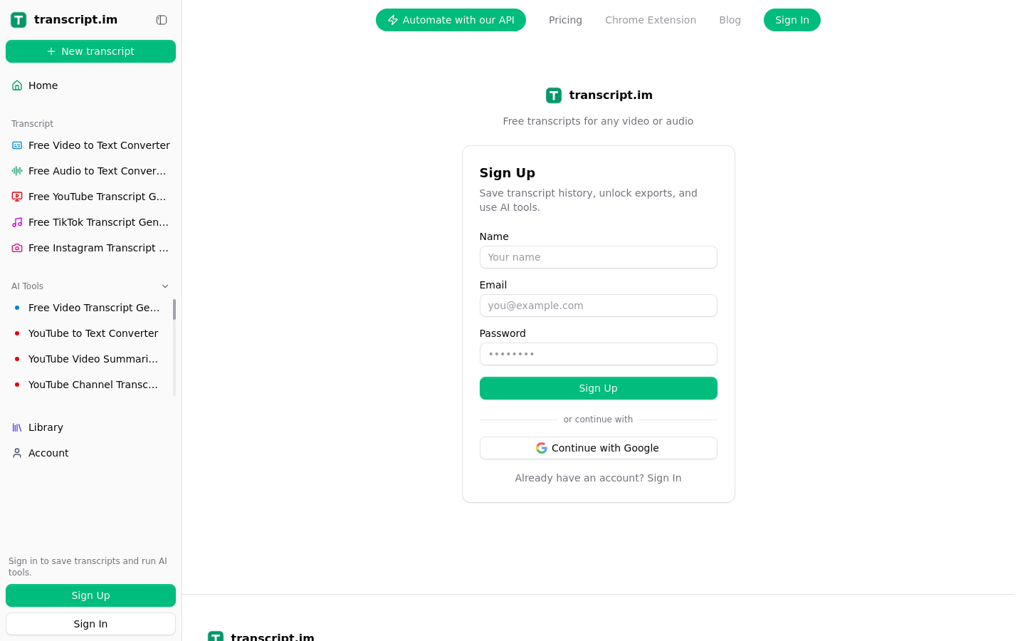 Signup