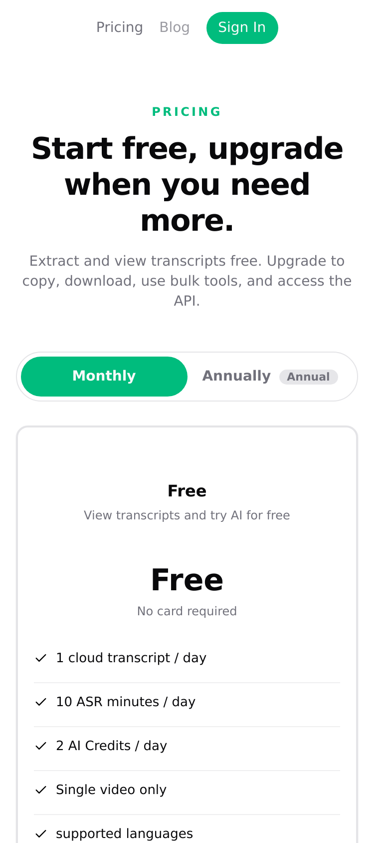 Pricing
