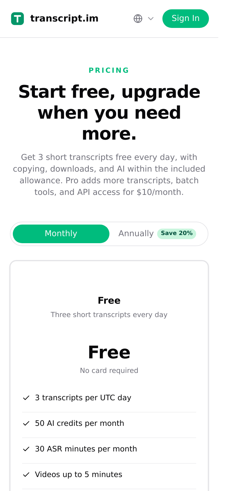 Pricing