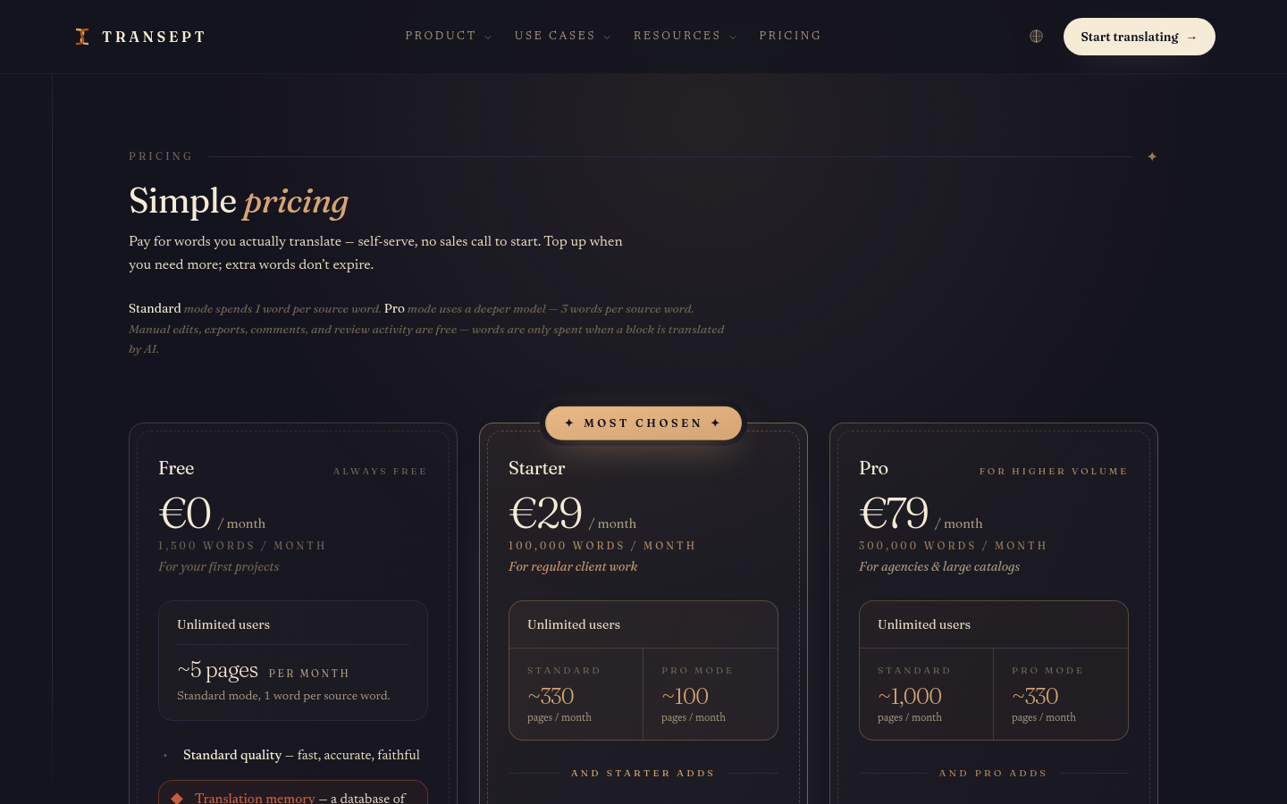 Pricing