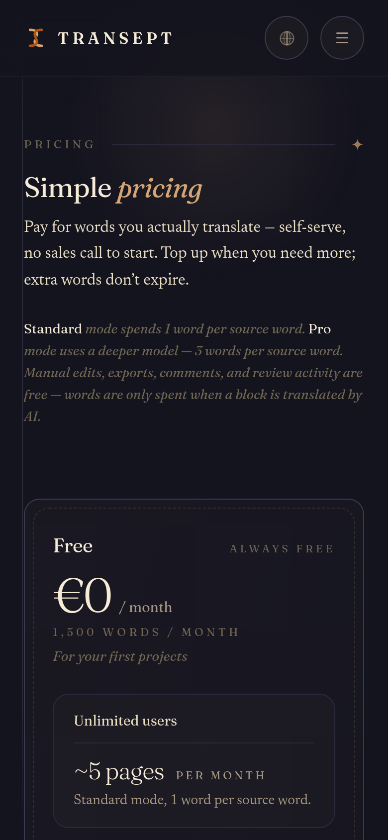 Pricing