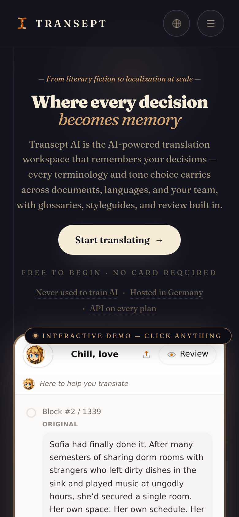 Homepage / Lander
