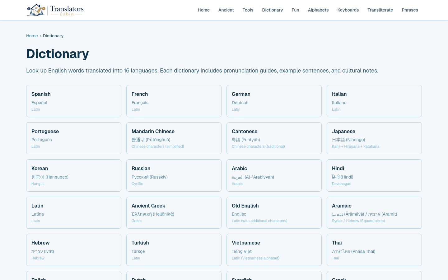 Captured Dictionary