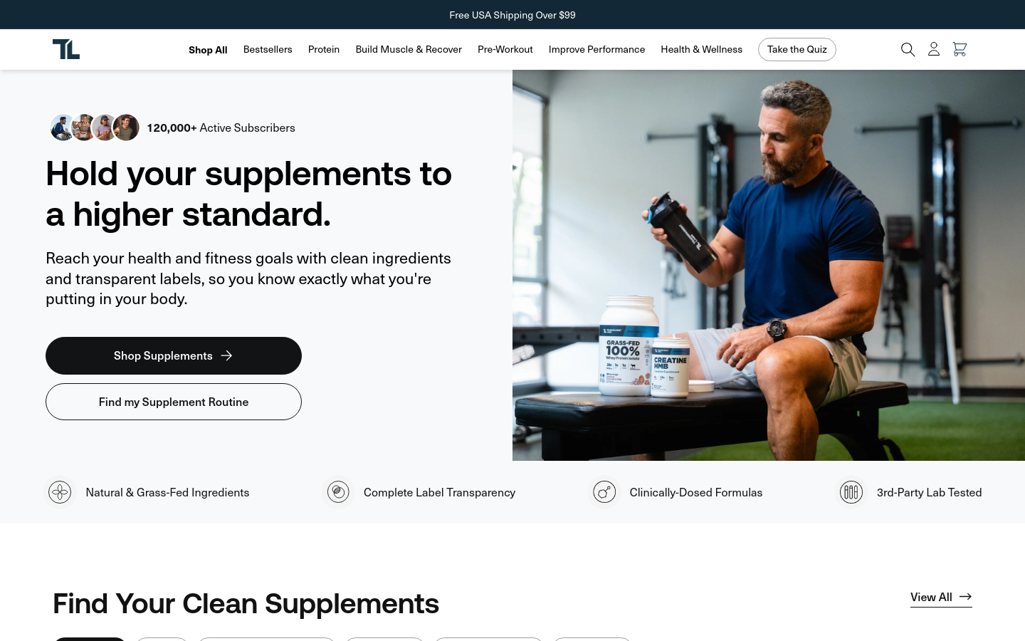 transparentlabs.com home page