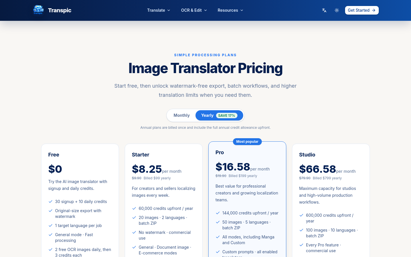 Pricing
