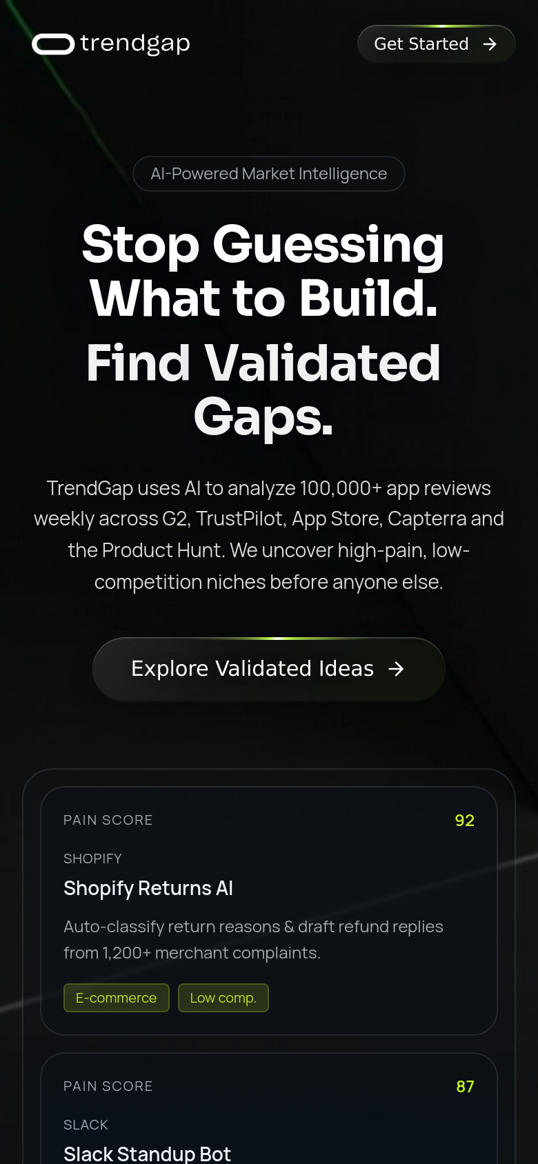 Homepage / Lander
