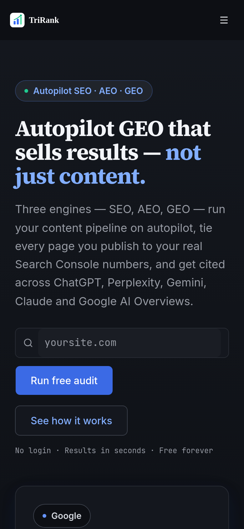 Homepage / Lander