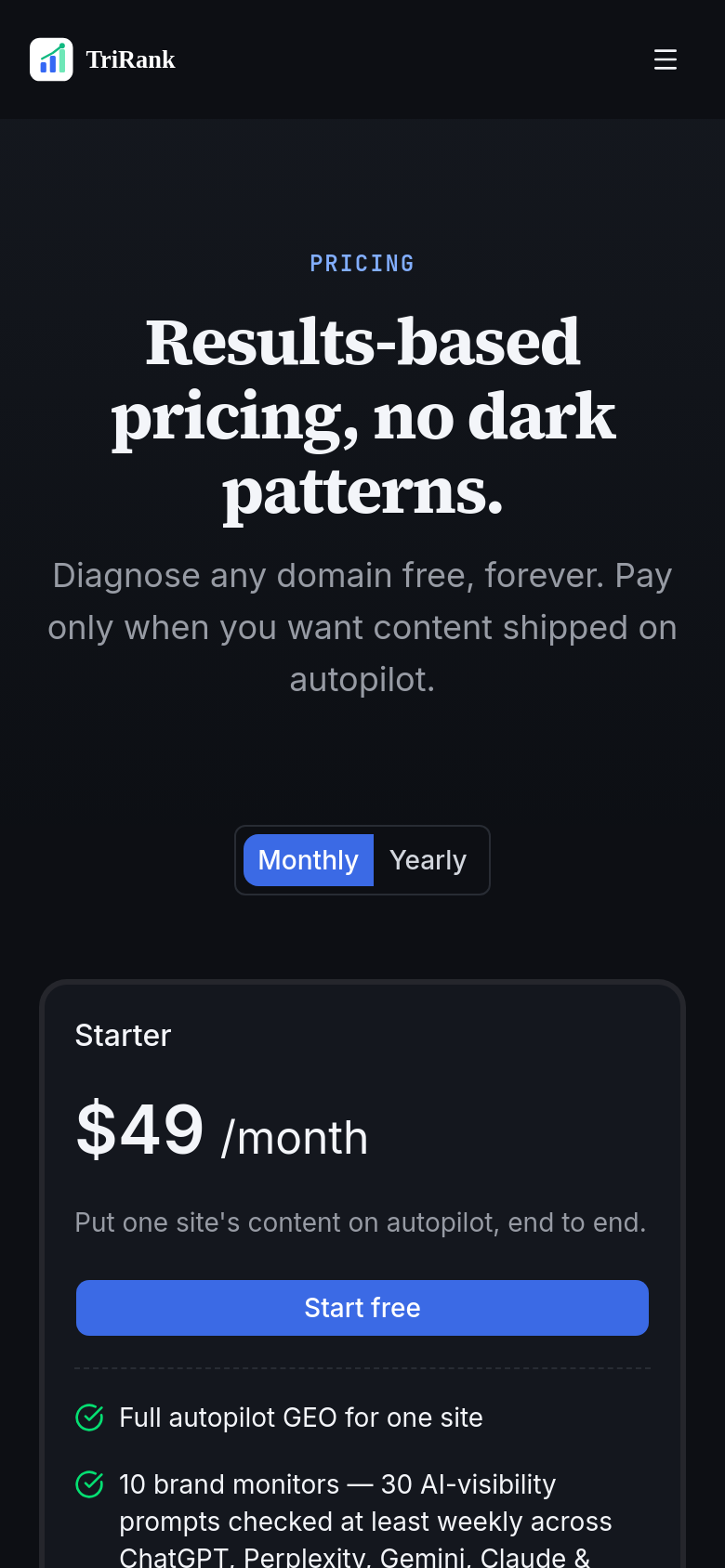 Pricing
