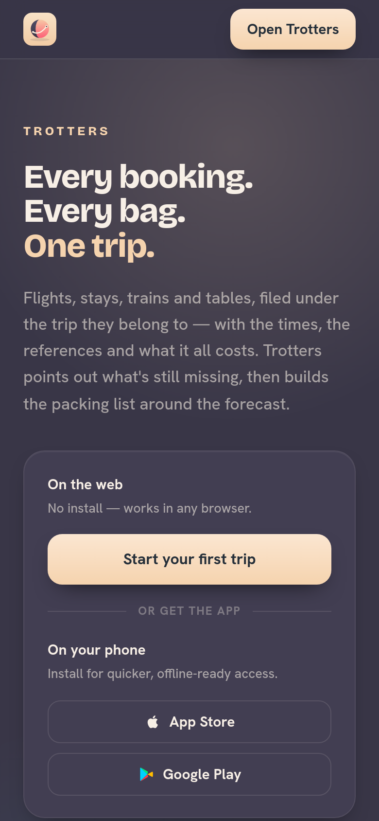 Homepage / Lander