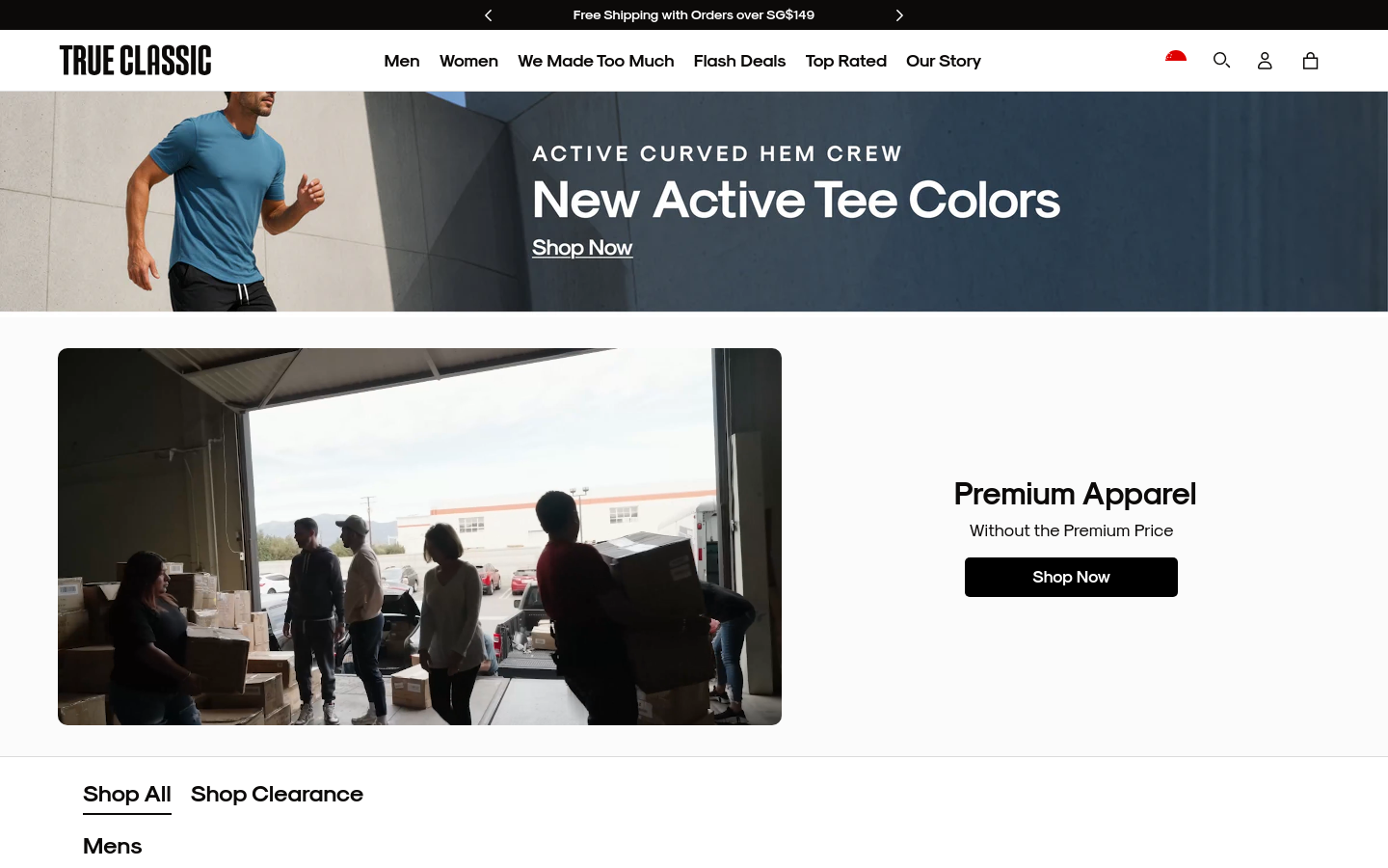 trueclassic.com section