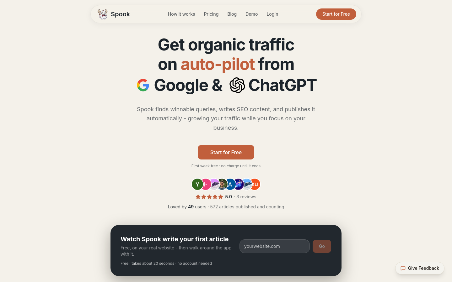 Captured Homepage / Lander