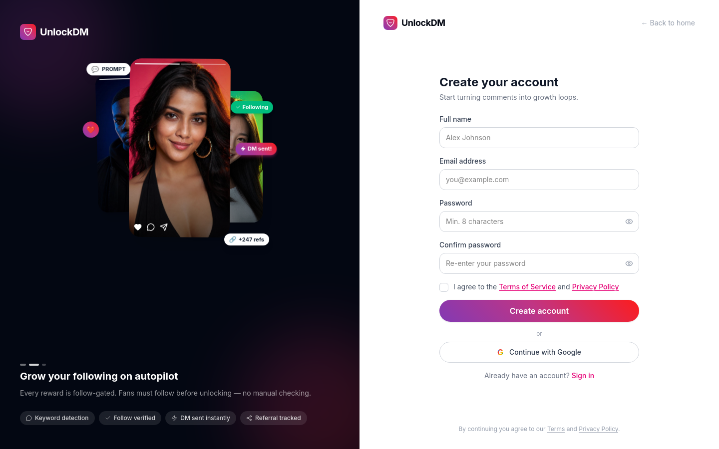 Signup