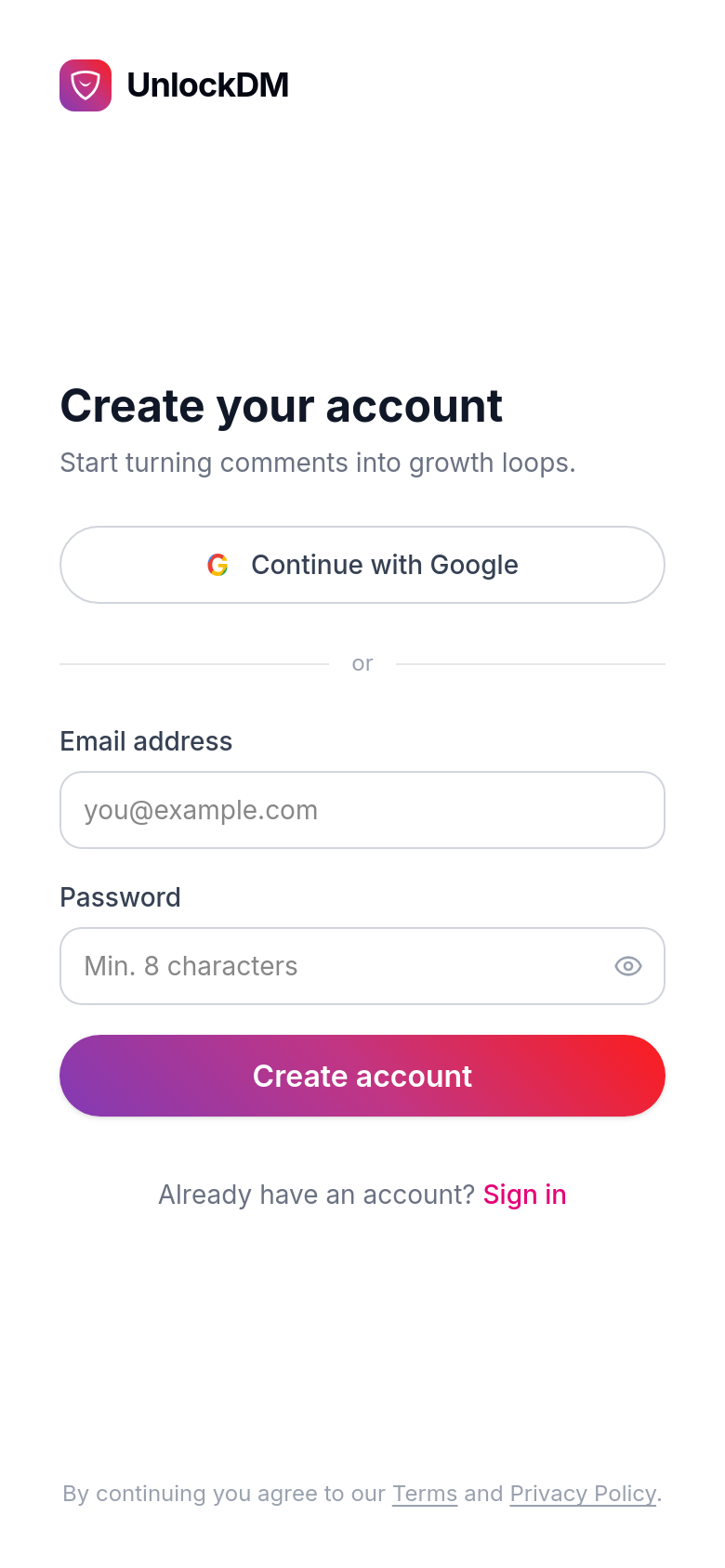 Signup
