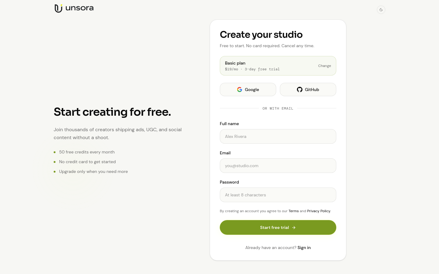 Sign Up