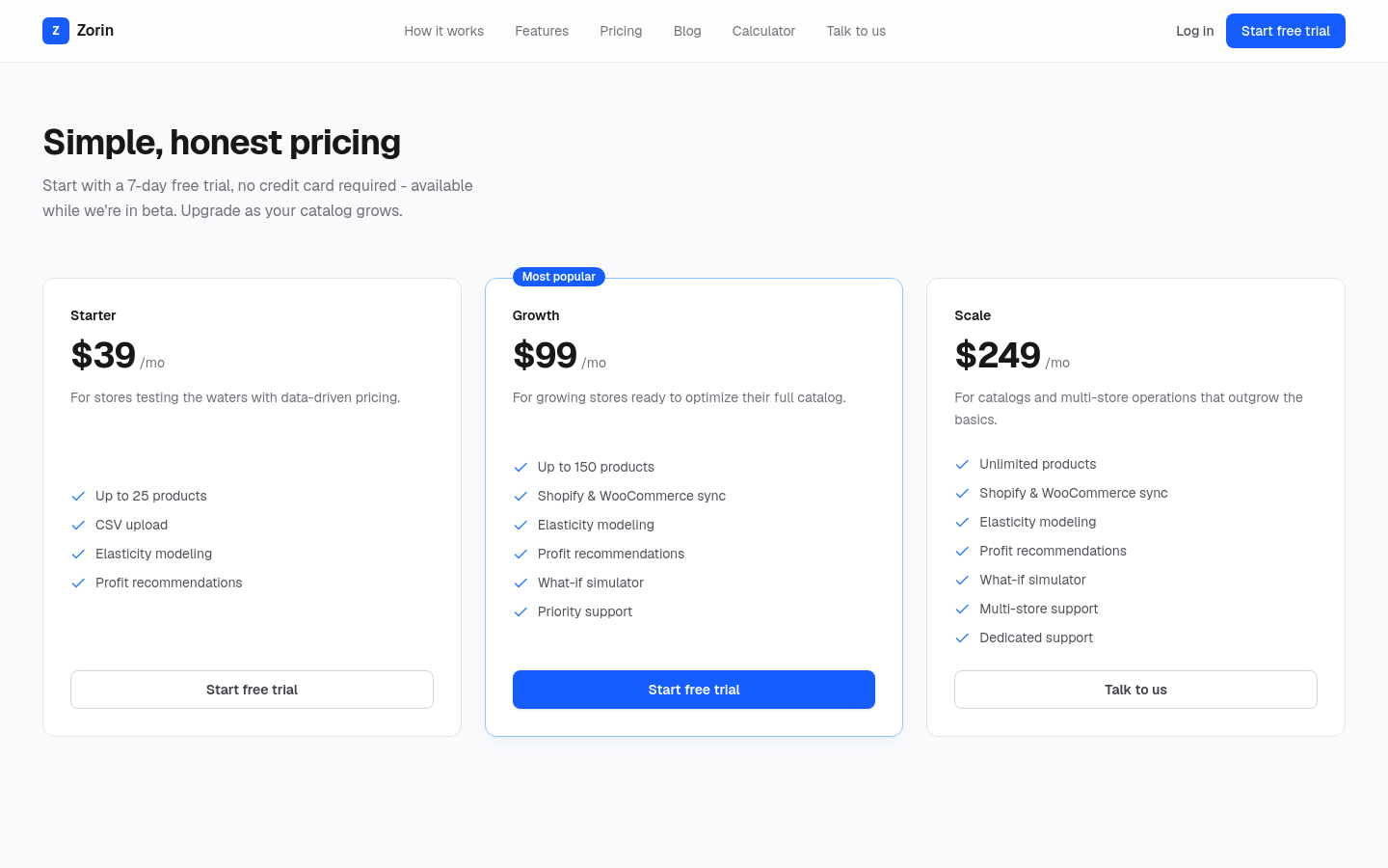 Pricing
