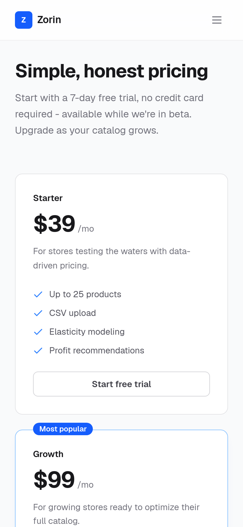 Pricing