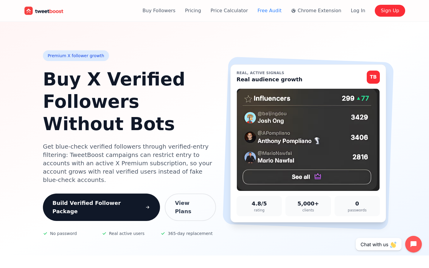 Buy X Verified Followers