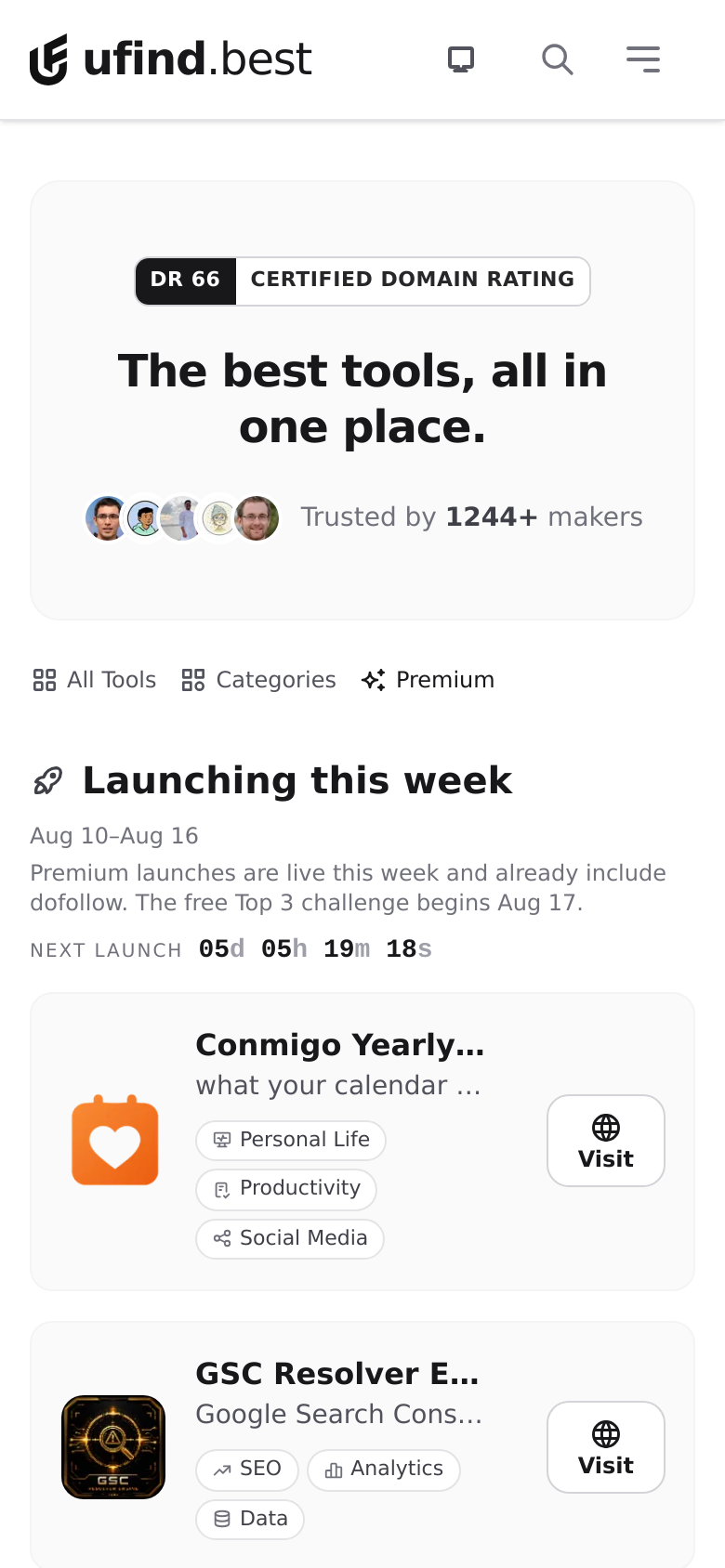 Homepage / Lander