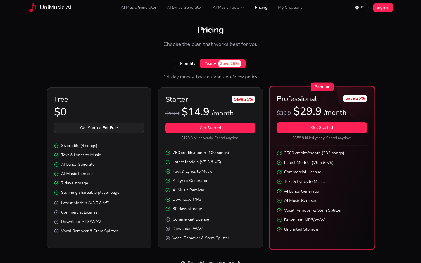 Pricing