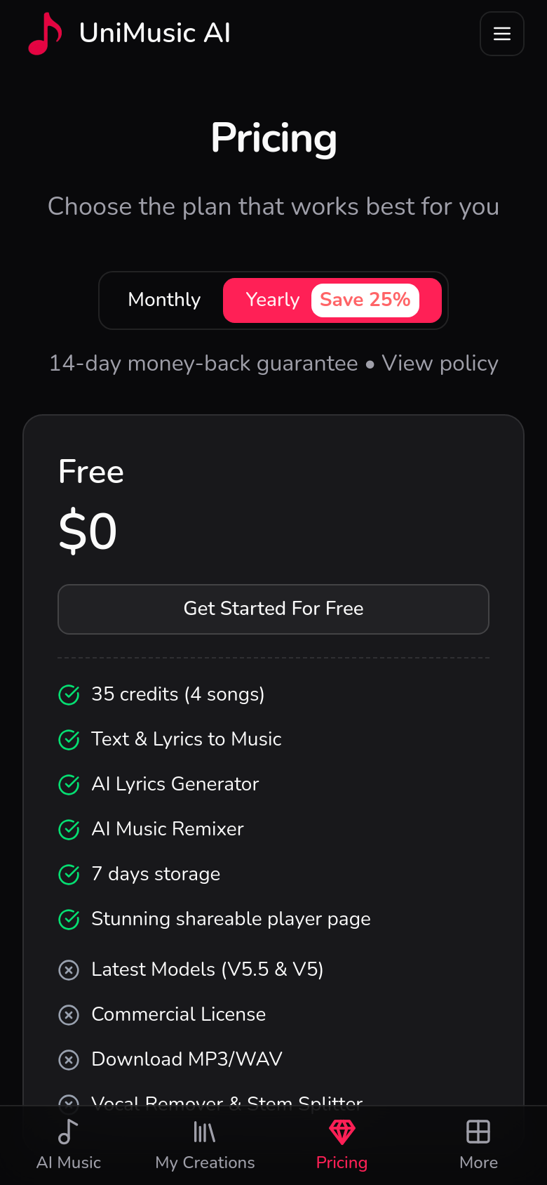 Pricing