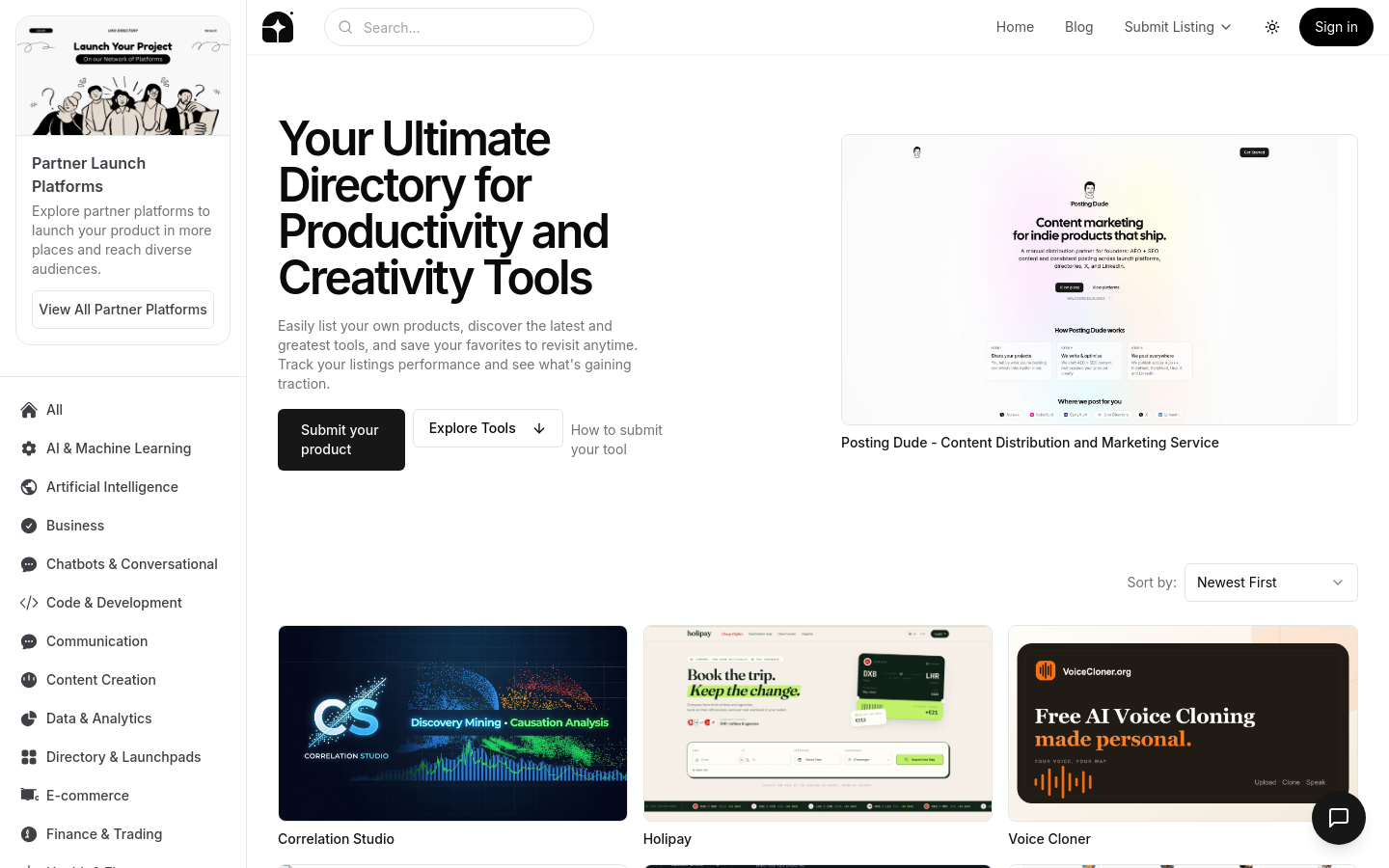 Captured Homepage / Lander