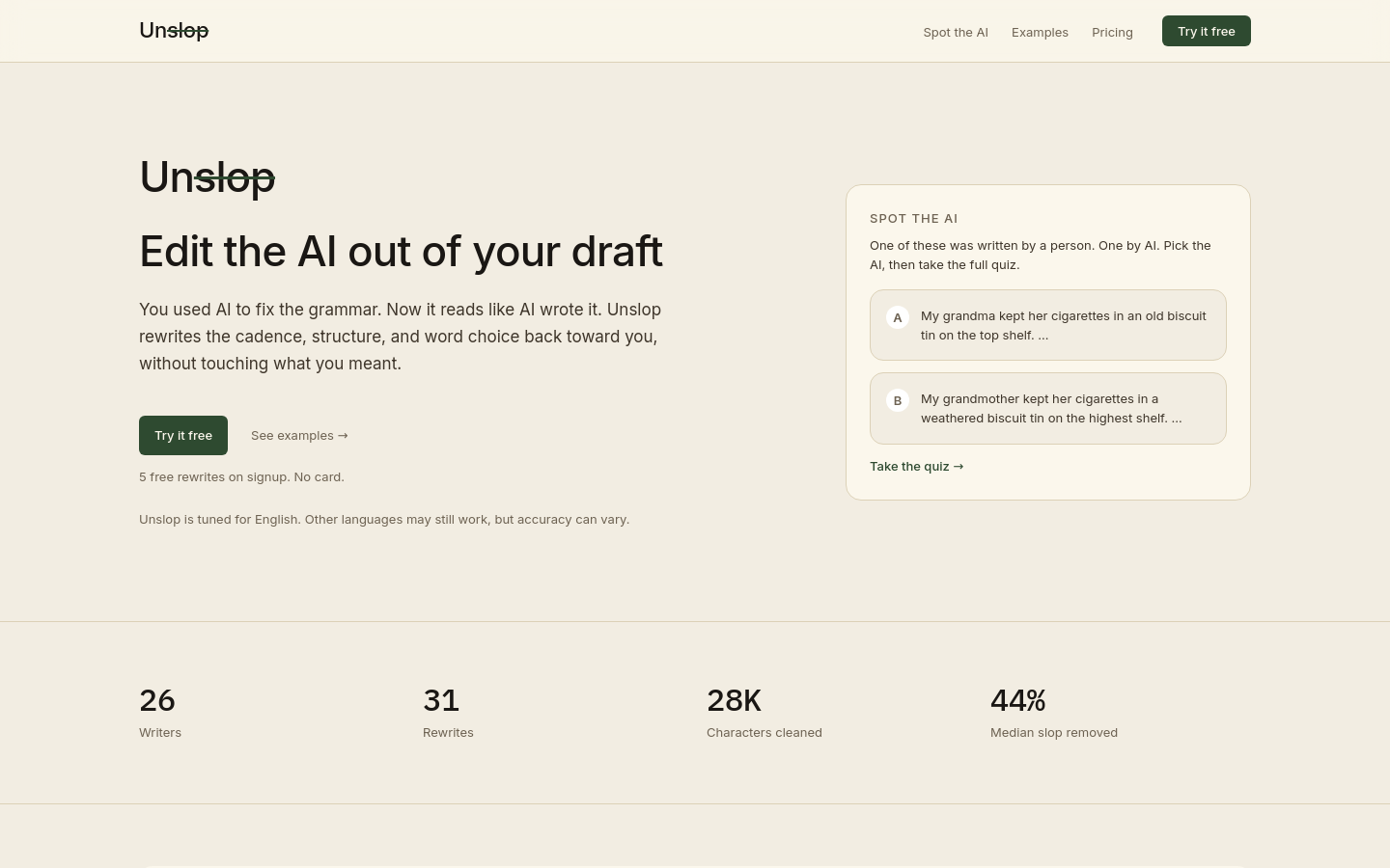 Captured Homepage / Lander