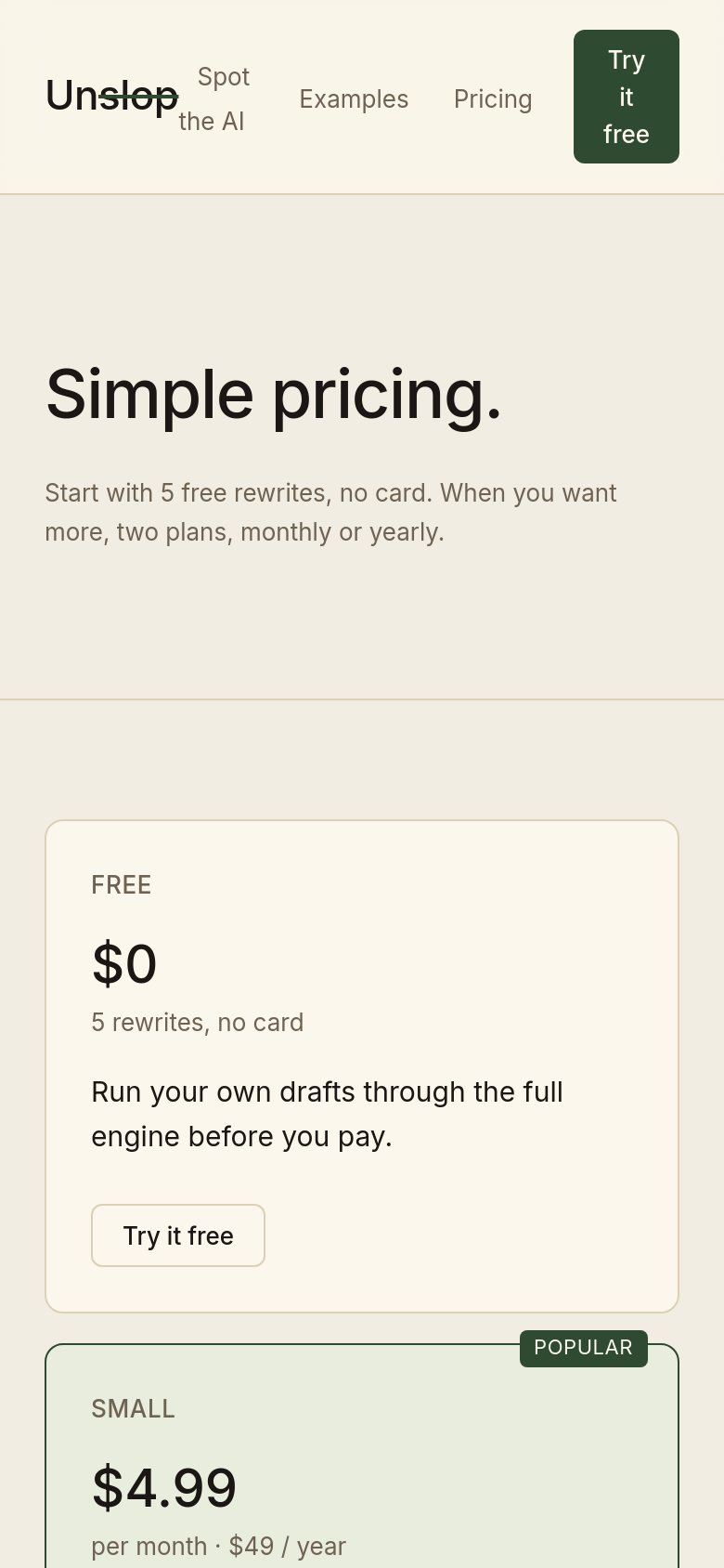 Pricing