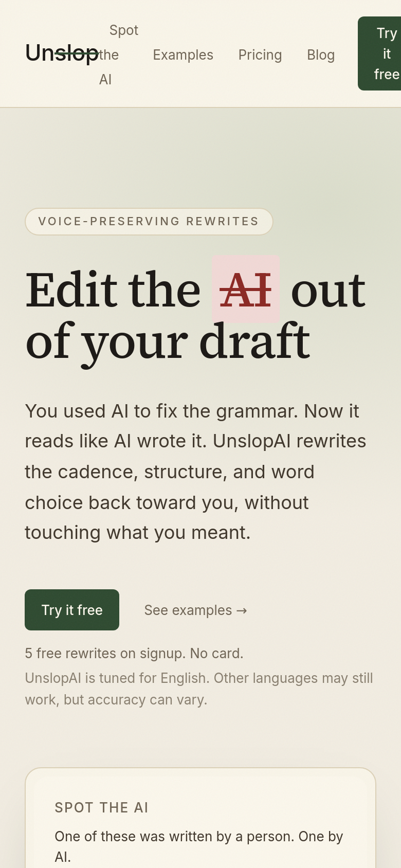 Homepage / Lander