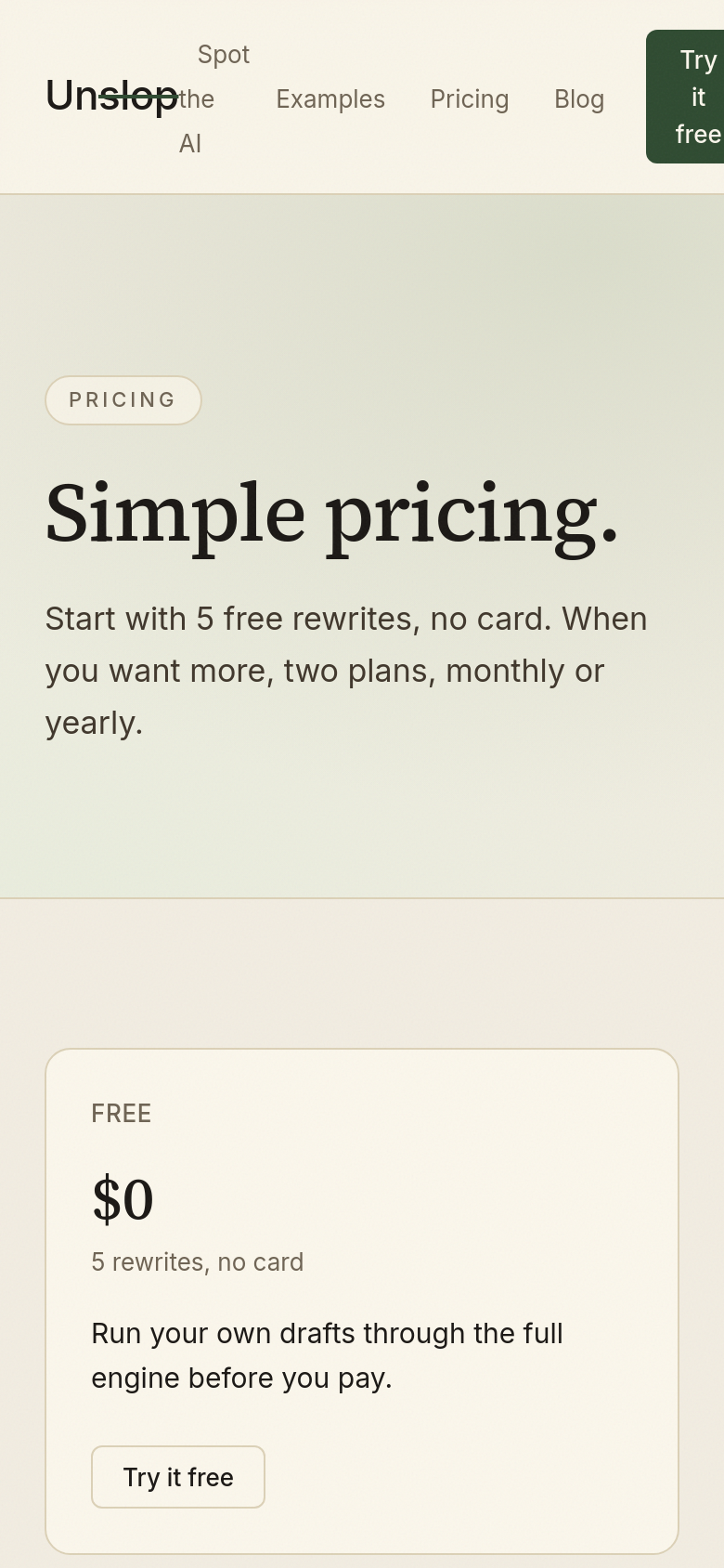 Pricing