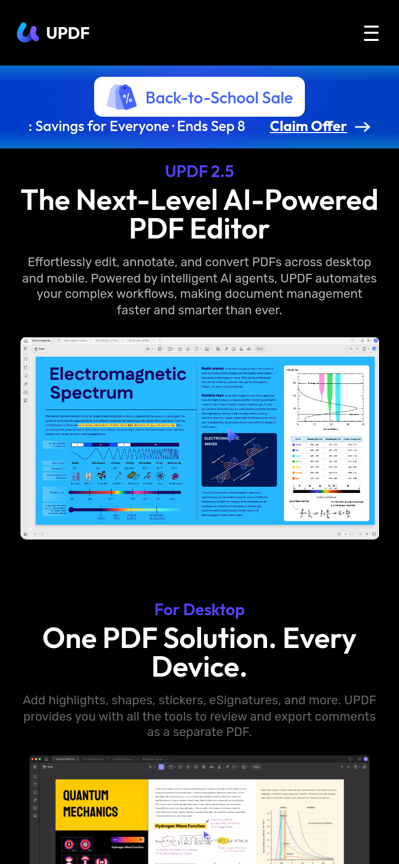 Homepage / Lander