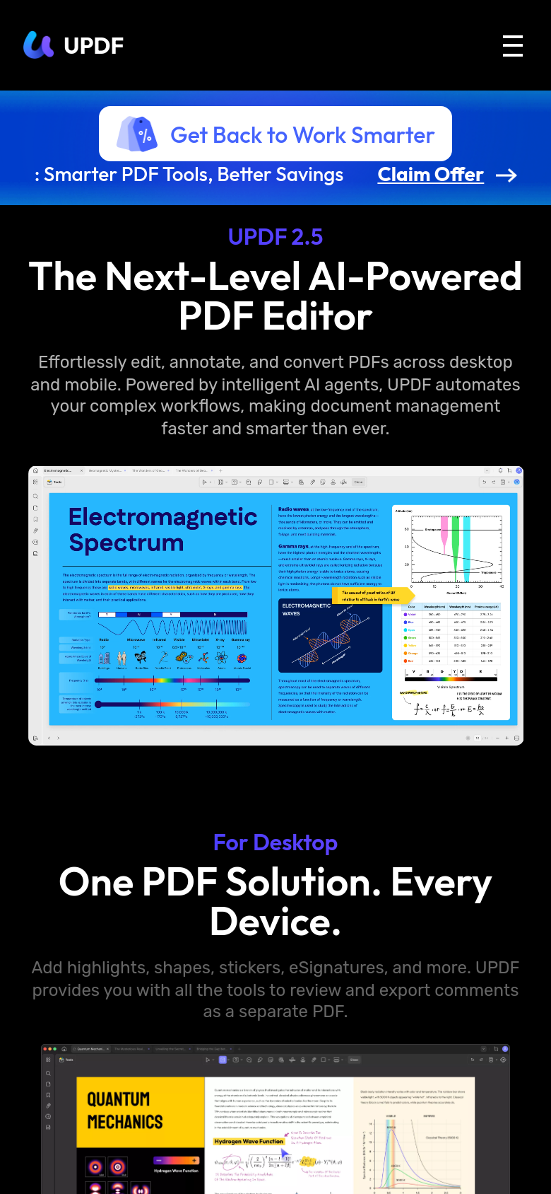 Homepage / Lander
