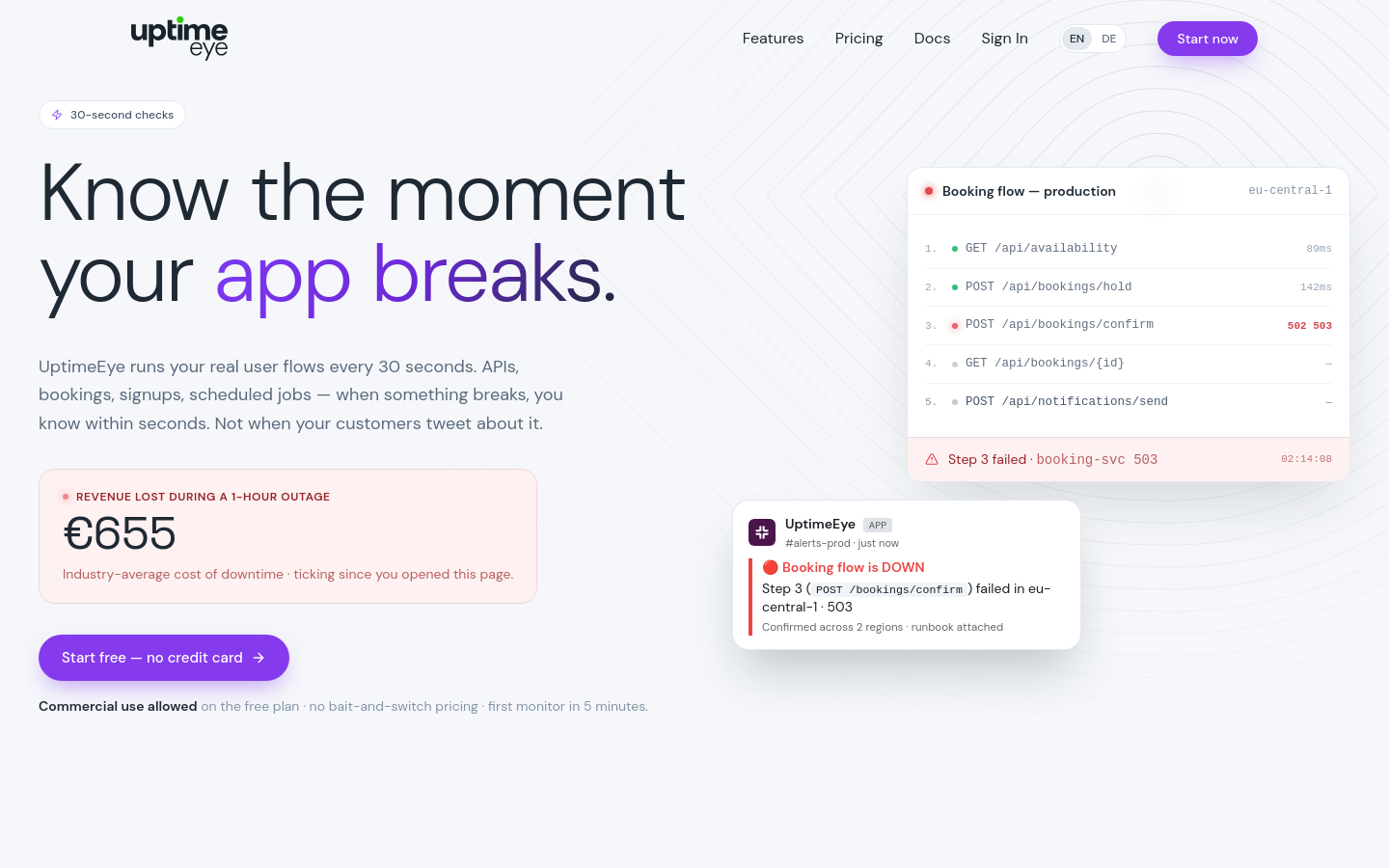 Captured Homepage / Lander